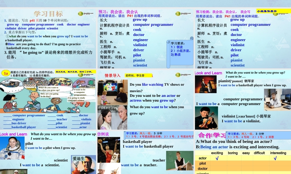 八年级英语上册 Unit 6 Im going to study computer science Section A课件.ppt