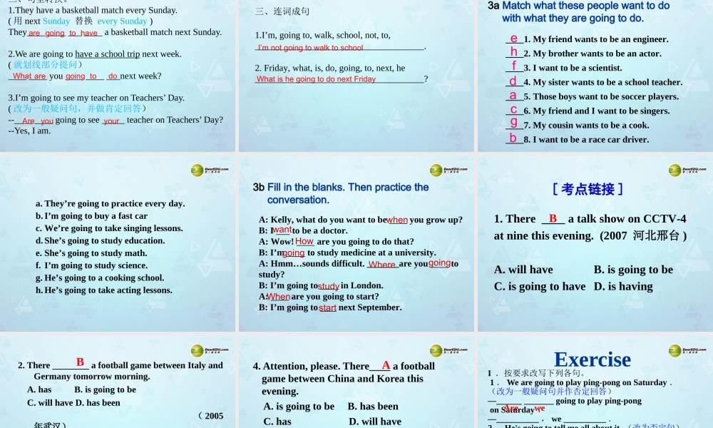 八年级英语上册 Unit 6 I’m going to study computer science Section A-2课件.ppt