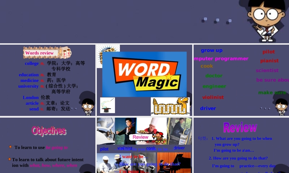 八年级英语上册 Unit 6 I’m going to study computer science Section A 3课件.ppt