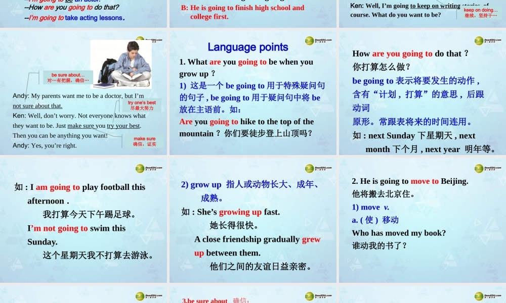 八年级英语上册 Unit 6 I’m going to study computer science Section A-2d课件.ppt