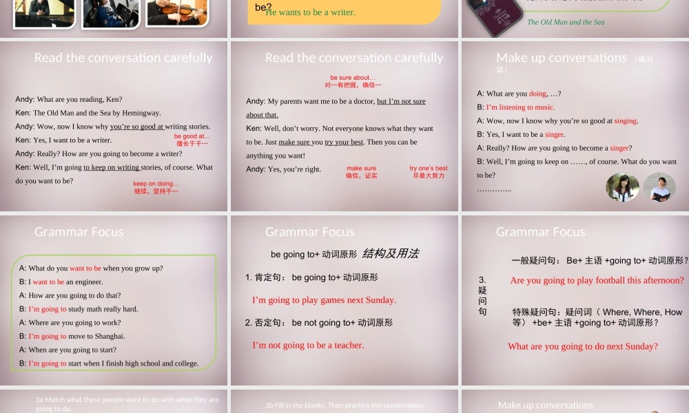 八年级英语上册 Unit 6 I’m going to study computer science Section A（2d-3c）课件.ppt