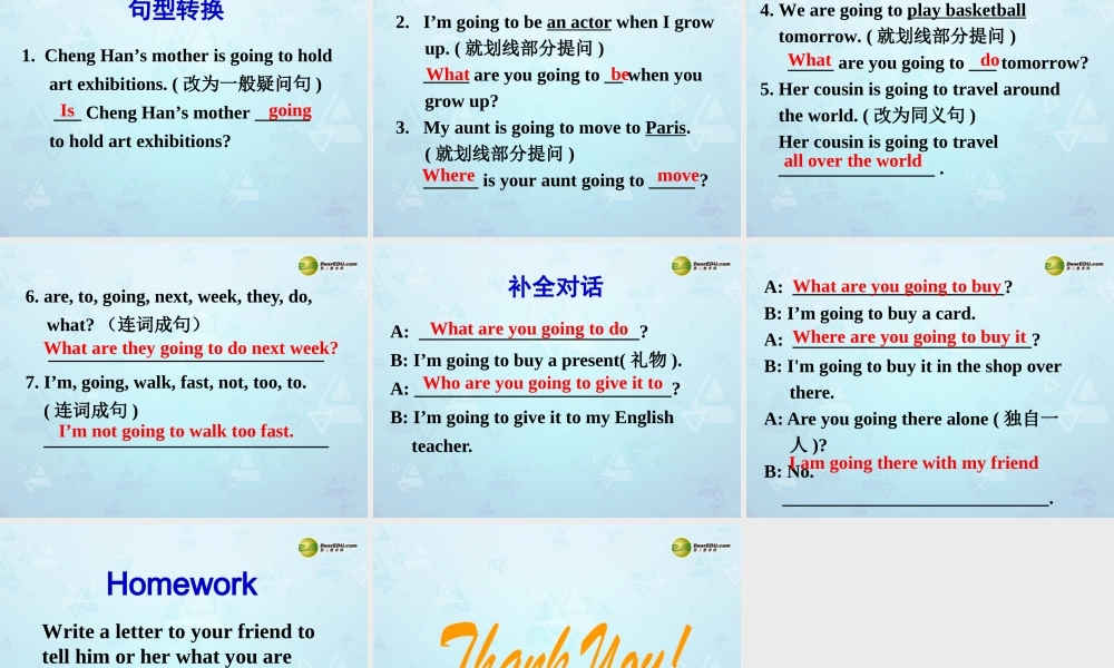 八年级英语上册 Unit 6 I’m going to study computer science Self Check课件.ppt