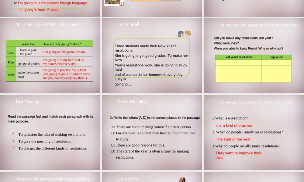 八年级英语上册 Unit 6 I’m going to study computer science Section B（1a-2e）课件.ppt