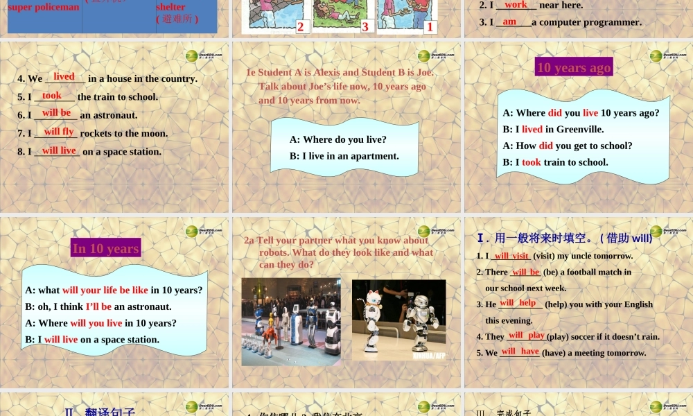 八年级英语上册 Unit 7 Will people have robots Section B-1a-1e课件.ppt