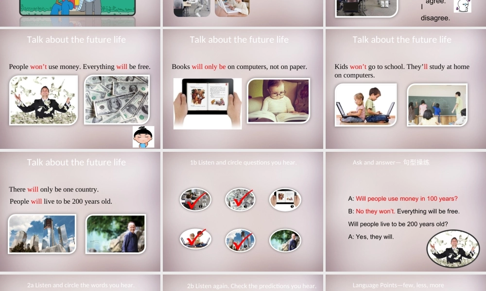 八年级英语上册 Unit 7 Will people have robots Section A（1a-2c）课件.ppt