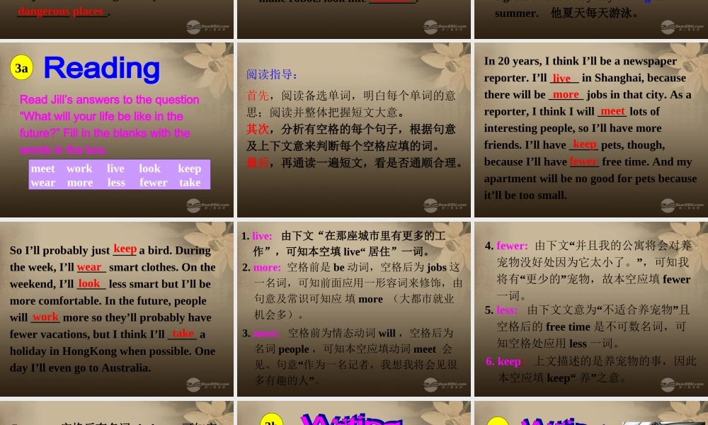 八年级英语上册 Unit 7 Will people have robots Section B 2课件.ppt