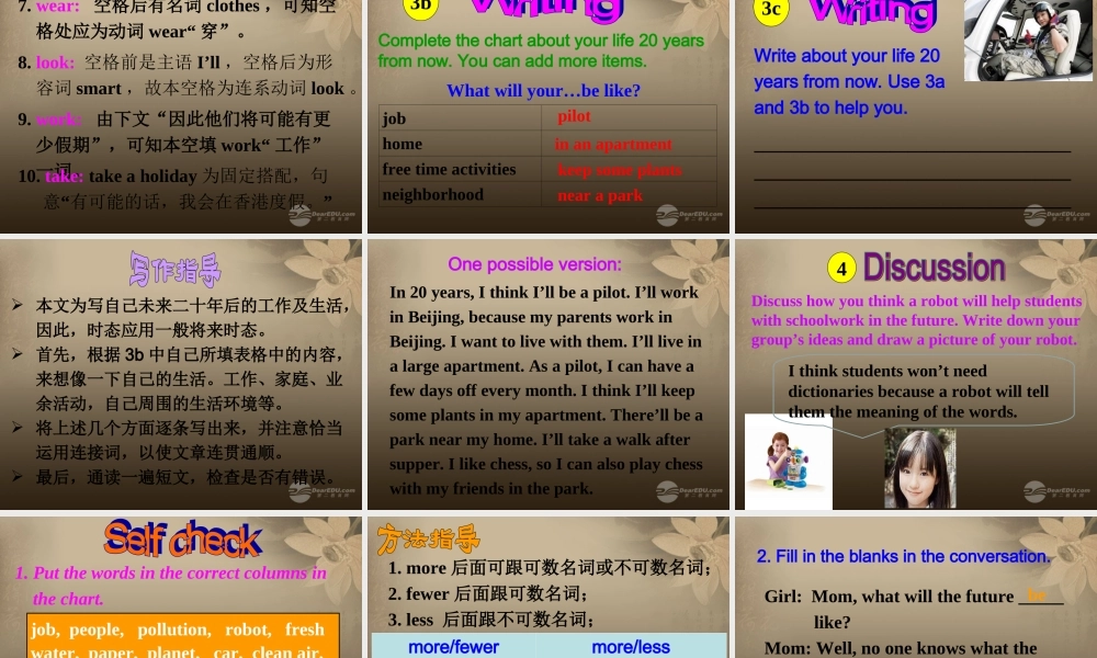 八年级英语上册 Unit 7 Will people have robots Section B 2课件.ppt