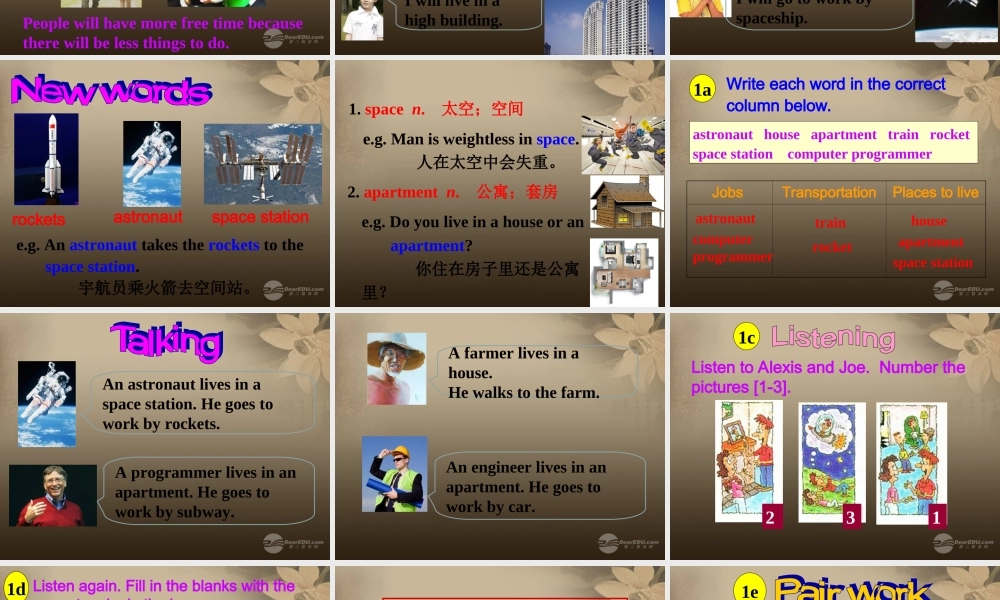 八年级英语上册 Unit 7 Will people have robots Section B 1课件.ppt