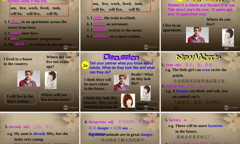 八年级英语上册 Unit 7 Will people have robots Section B 1课件.ppt