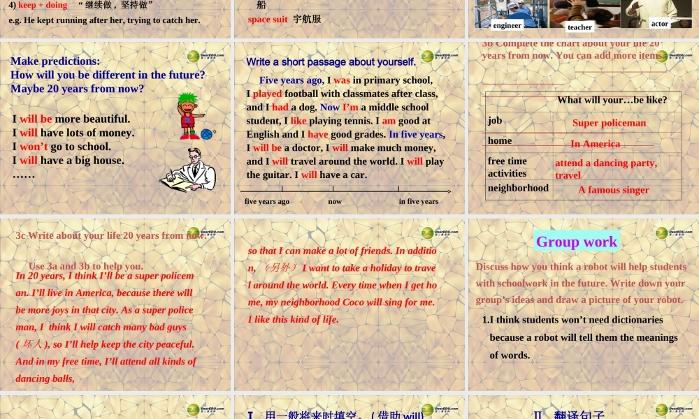 八年级英语上册 Unit 7 Will people have robots Section B-3a-3c课件.ppt