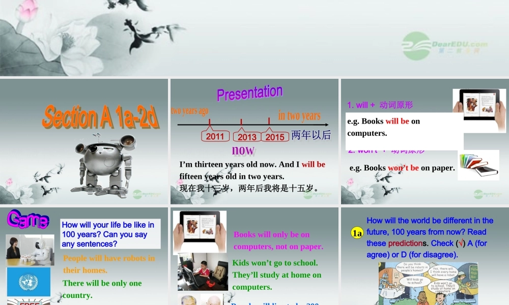 八年级英语上册 Unit 7 Will people have robots全单元课件.ppt