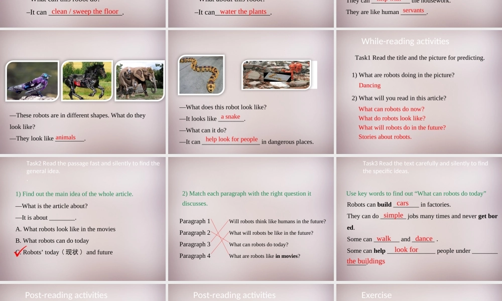 八年级英语上册 Unit 7 Will people have robots Section B（2a-2e）课件.ppt