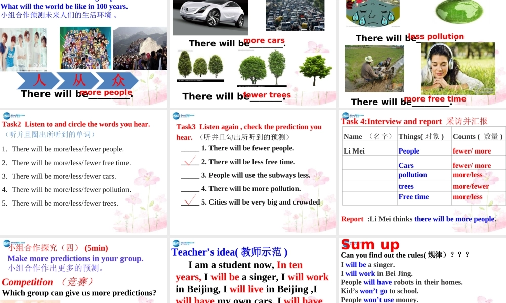 八年级英语上册 Unit 7 Will people have robots（1a-2c）课件.ppt
