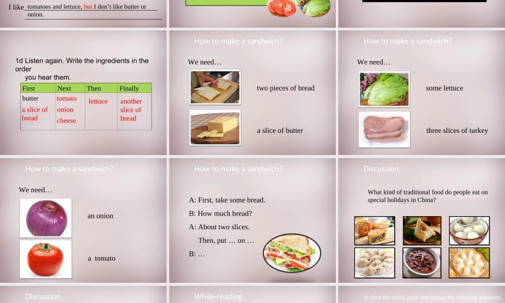 八年级英语上册 Unit 8 How do you make a banana milk shake Section B（1a-2e）课件.ppt