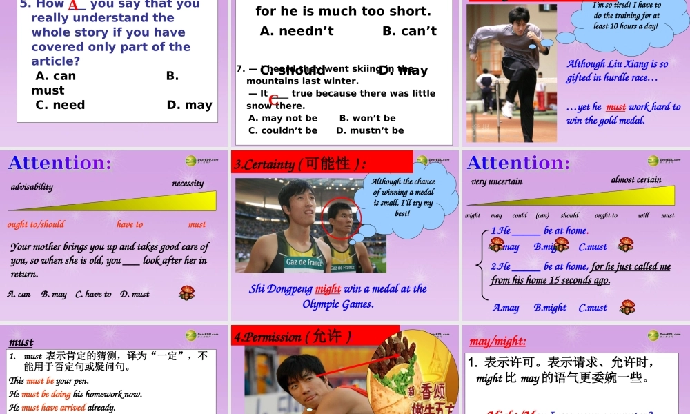 八年级英语下册 Unit 1 What's the matter？Section A课件 .ppt