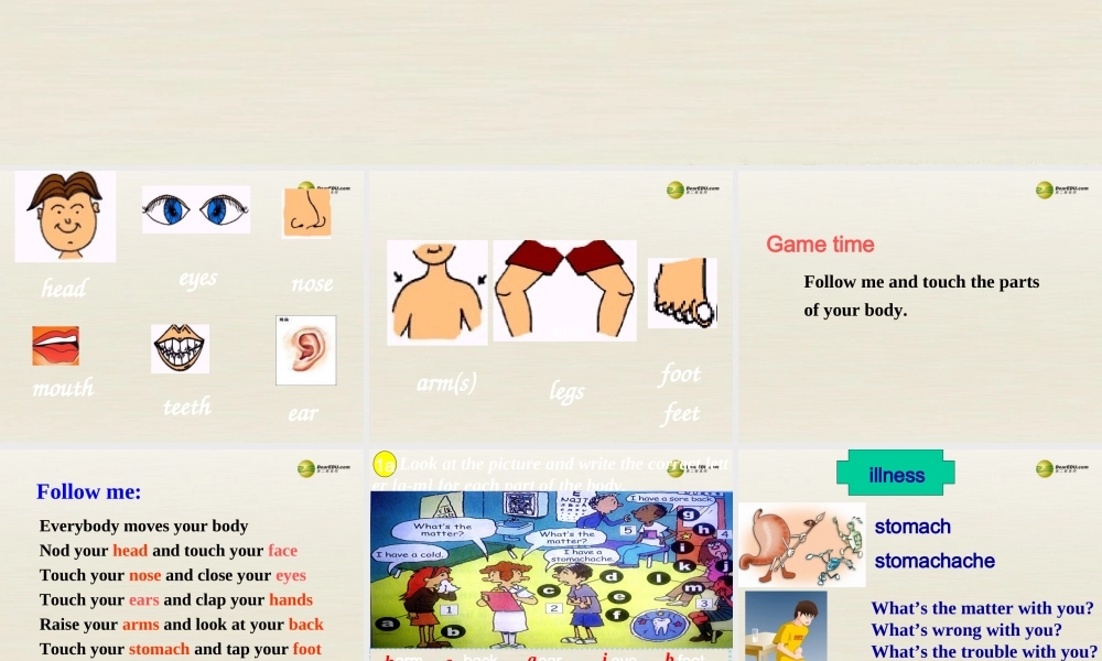 八年级英语下册 Unit 1 What’s the matter Section A 1a-1c课件 .ppt