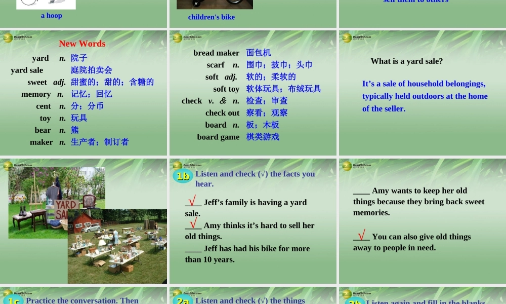 八年级英语下册 Unit 10 I've had this bike for three years课件1 .ppt