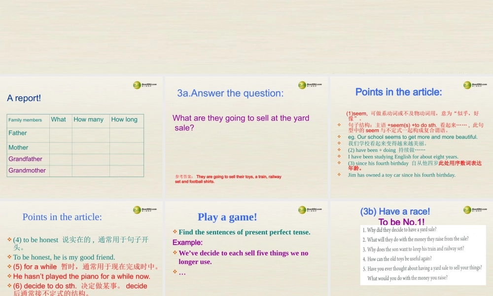 八年级英语下册 Unit 10 I’ve had this bike for three years Period 2课件 .ppt