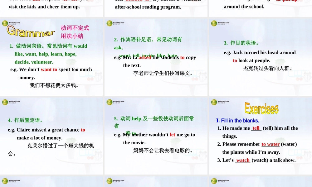 八年级英语下册 Unit 2 I’ll help to clean up the city parks Section A(Grammar Focus-4c)精品课件 .ppt