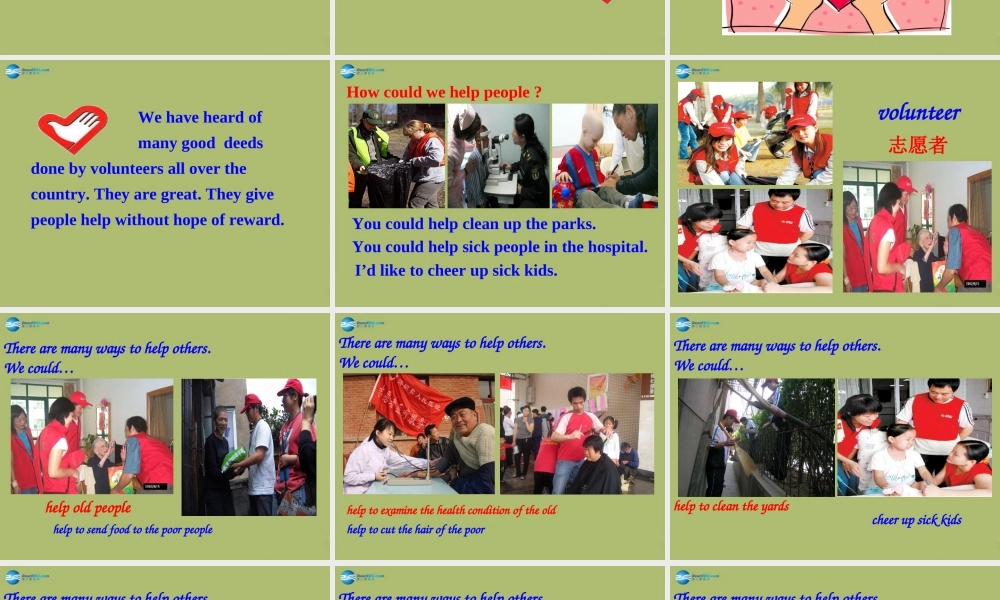 八年级英语下册 Unit 2 I’ll help to clean up the city parks课件1 .ppt