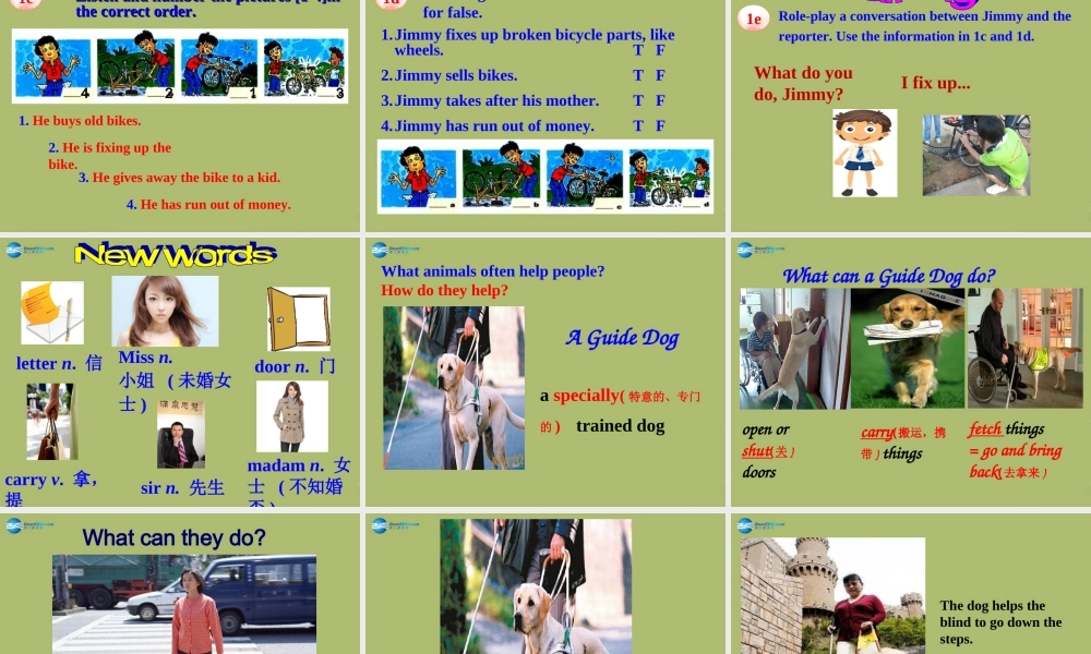 八年级英语下册 Unit 2 I’ll help to clean up the city parks课件4 .ppt