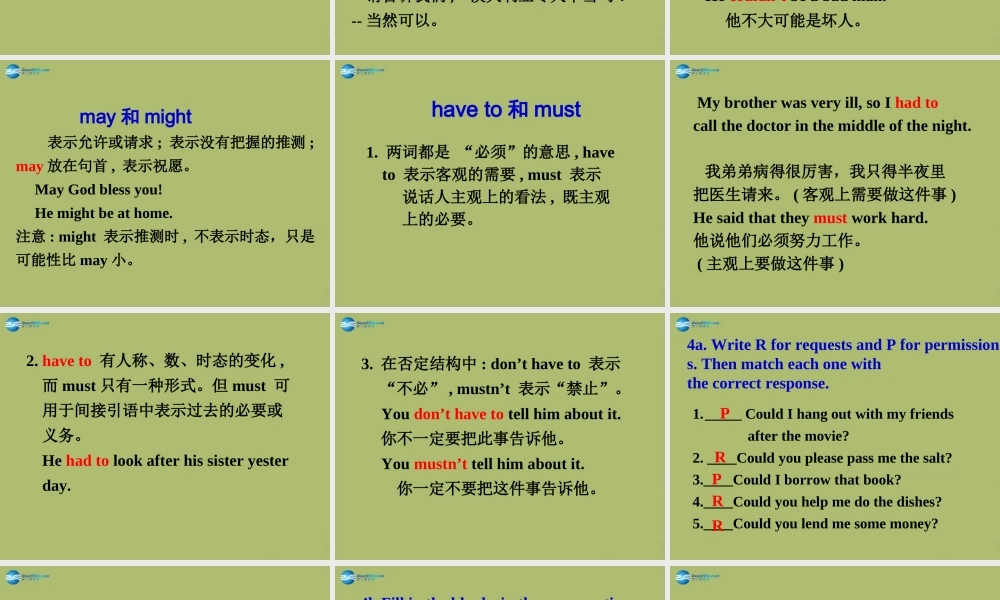 八年级英语下册 Unit 3 Could you please clean your room Section A课件2 .ppt