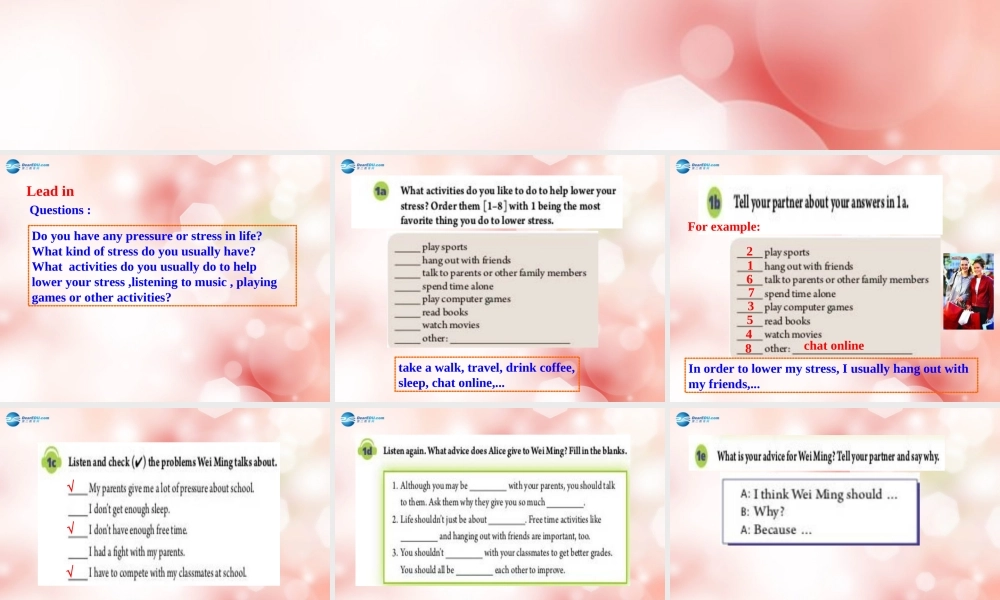 八年级英语下册 Unit 4 Why don’t you talk to your parents Section B教学课件 .ppt