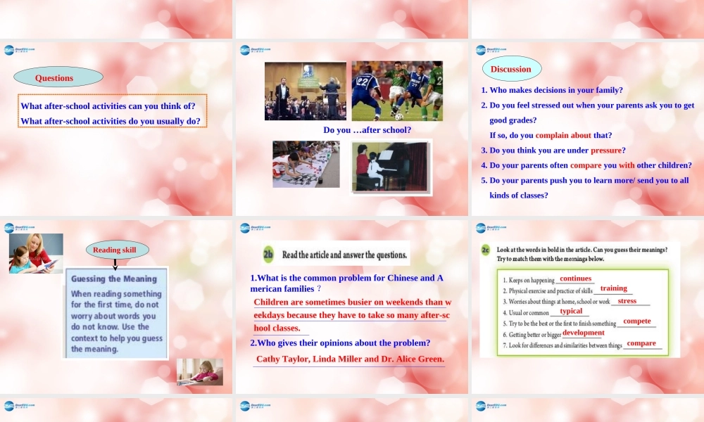 八年级英语下册 Unit 4 Why don’t you talk to your parents Section B教学课件 .ppt