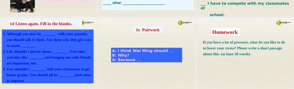 八年级英语下册 Unit 4 Why don’t you talk to your parents Period 3课件 .ppt