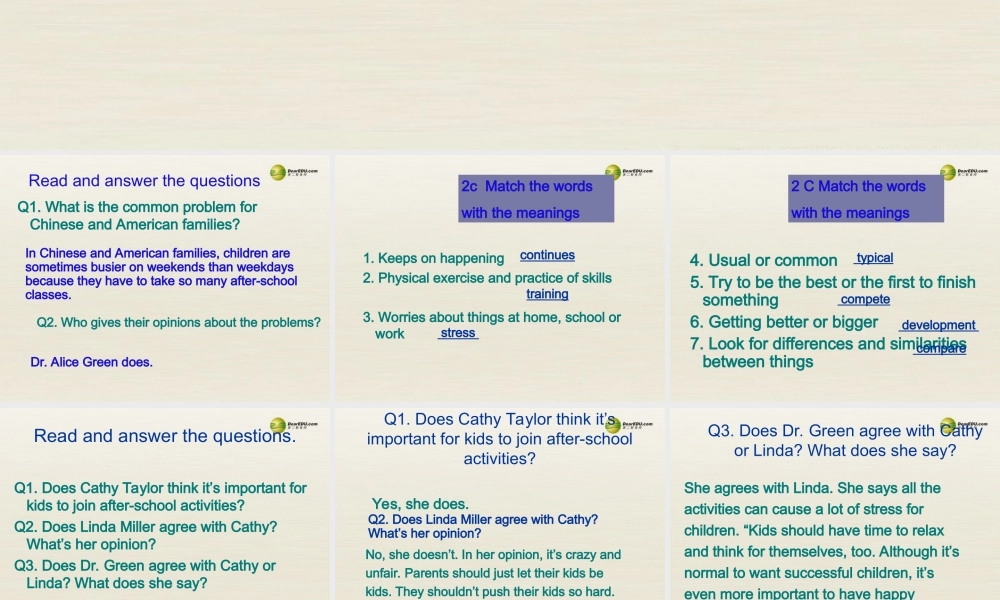 八年级英语下册 Unit 4 Why don’t you talk to your parents Period 4课件 .ppt