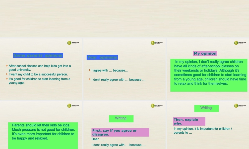 八年级英语下册 Unit 4 Why don’t you talk to your parents Period 5课件 .ppt