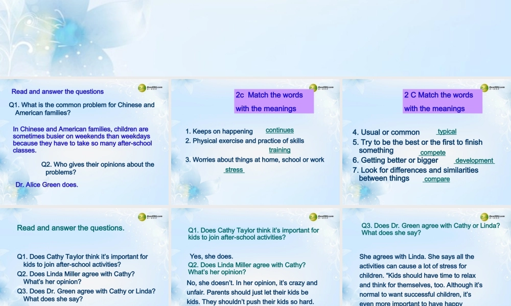 八年级英语下册 Unit 4《Why don’t you talk to your parents？》Section B 2a-2e课件 .ppt