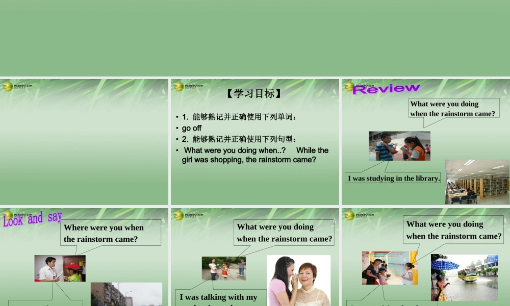 八年级英语下册 Unit 5 What were you doing when the rainstorm came Section A（2a-2c）课件 .ppt