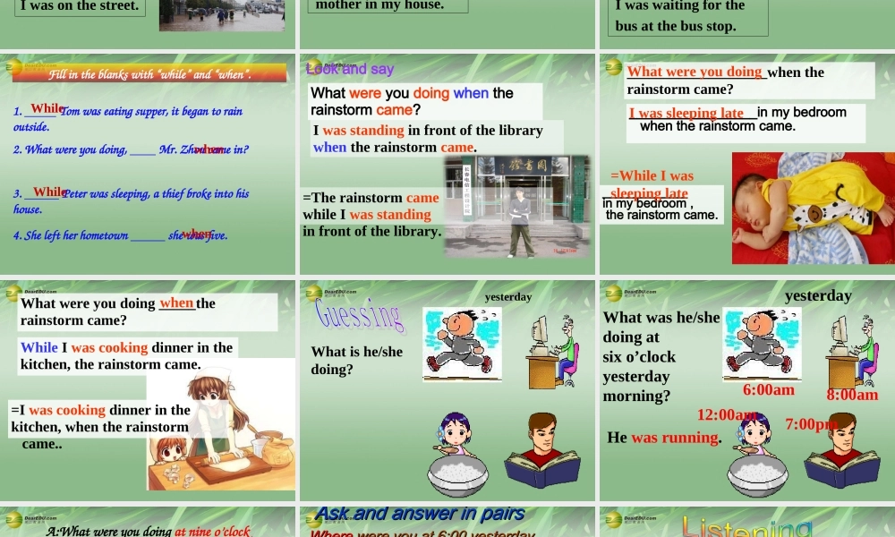 八年级英语下册 Unit 5 What were you doing when the rainstorm came Section A（2a-2c）课件 .ppt