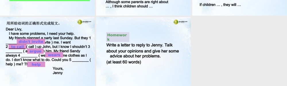 八年级英语下册 Unit 4《Why don’t you talk to your parents？》Section B 3a-3b（含Self Check）课件 .ppt