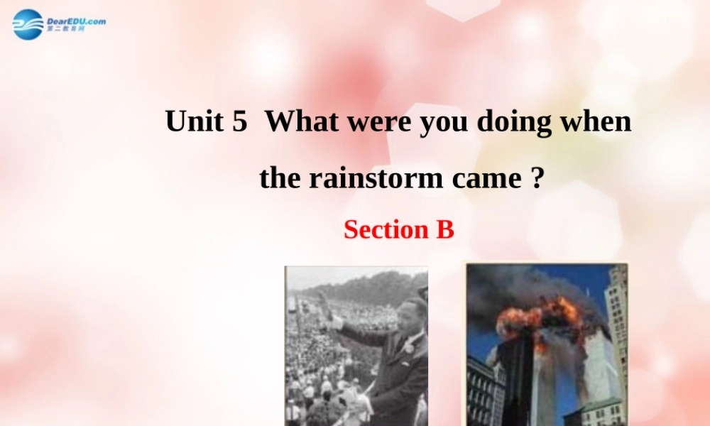 八年级英语下册 Unit 5 What were you doing when the rainstorm came Section B教学课件 .ppt