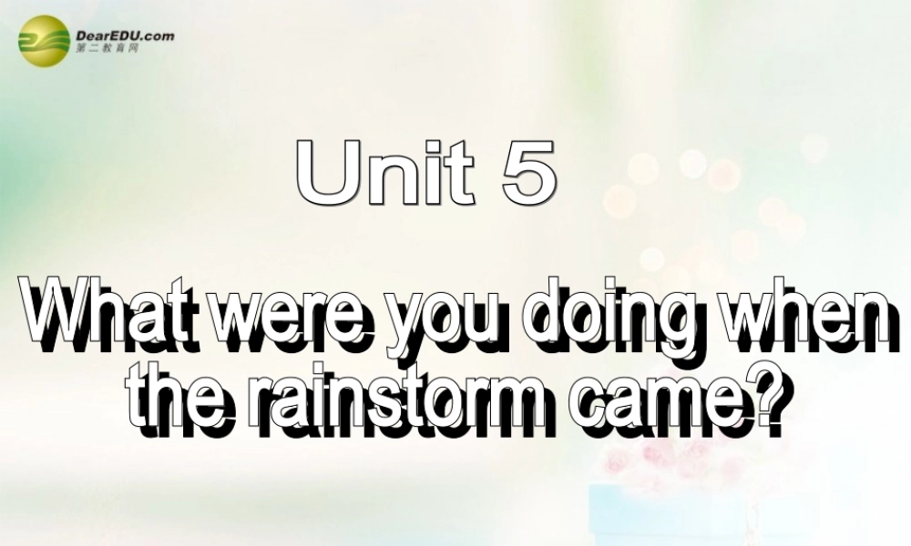 八年级英语下册 Unit 5 What were you doing when the rainstorm came？Section B(1a-2e)精品课件 .ppt