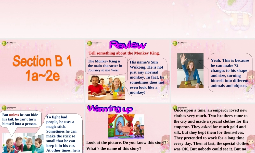 八年级英语下册 Unit 6 An old man tried to move the mountains Section B(1a-2e)精品课件 .ppt