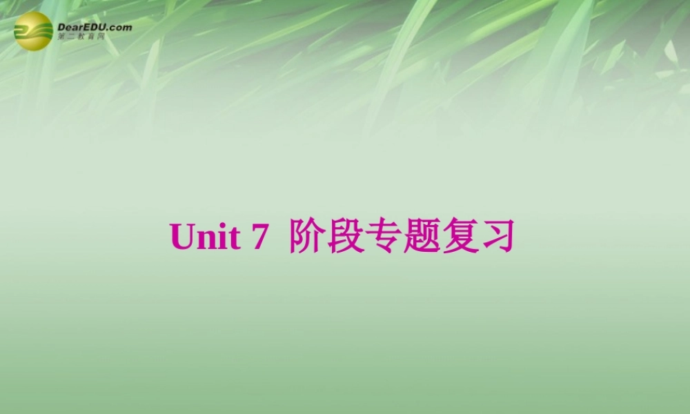 八年级英语下册 Unit 7 What's the highest mountain in the world专题复习课件 .ppt