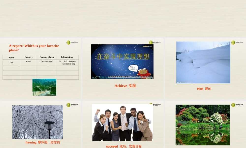 八年级英语下册 Unit 7 What’s the highest mountain in the world Period 2课件 .ppt