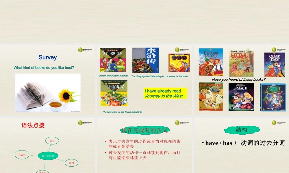 八年级英语下册 Unit 8 Have you read Treasure Island yet Period 1课件 .ppt