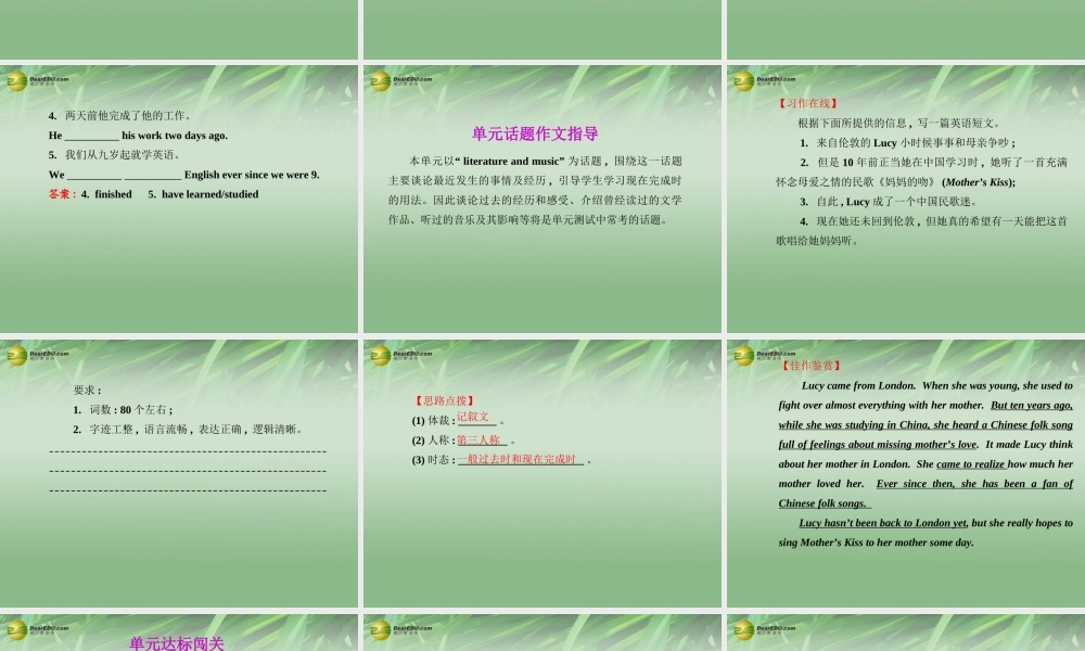 八年级英语下册 Unit 8 Have you read Treasure Island yet专题复习课件 .ppt