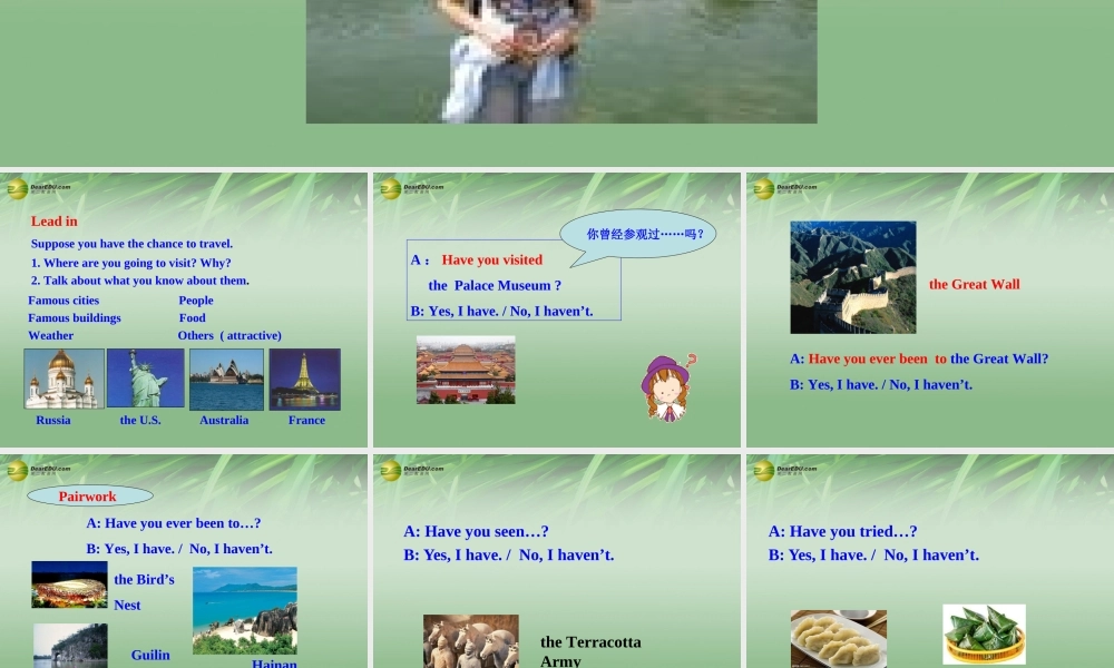 八年级英语下册 Unit 9 Have you ever been to a museum Section B课件 .ppt