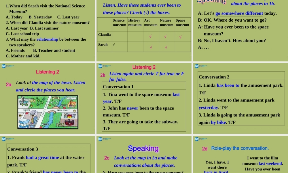 八年级英语下册 Unit 9 Have you ever been to a museum课件1 .ppt