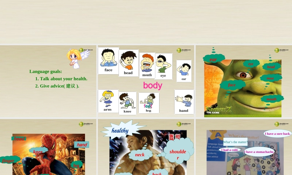 八年级英语下册 Unit1 Whats the matter全单元精美课件 .ppt