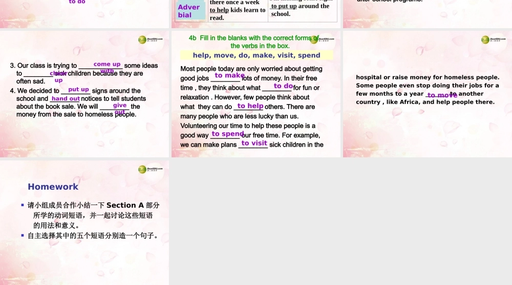 八年级英语下册 Unit2《I’ll help to clean up the city parks》Section A 3a-4c（含Grammar Focus）课件 .ppt