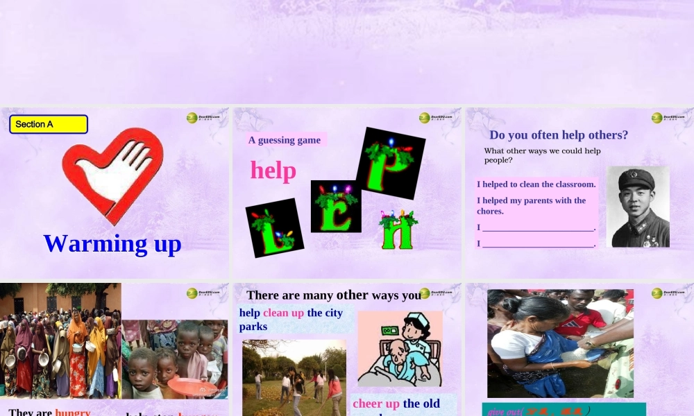 八年级英语下册 Unit2《I’ll help to clean up the city parks》全单元课件 .ppt