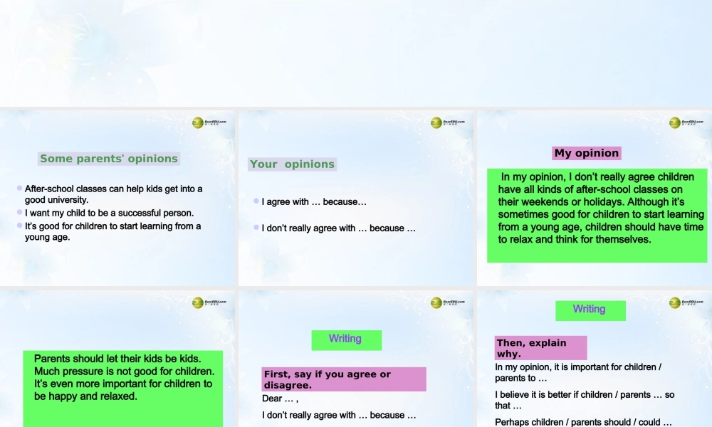 八年级英语下册《Unit 4 Why don’t you talk to your parents？》Section B 3a-3b（含Self Check）课件 .ppt