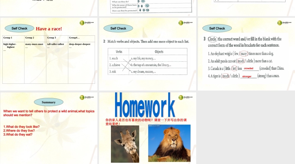 八年级英语下册《Unit 7 What’s the highest mountain in the world？》Section B 3a-3b（含Self Check）课件 .ppt