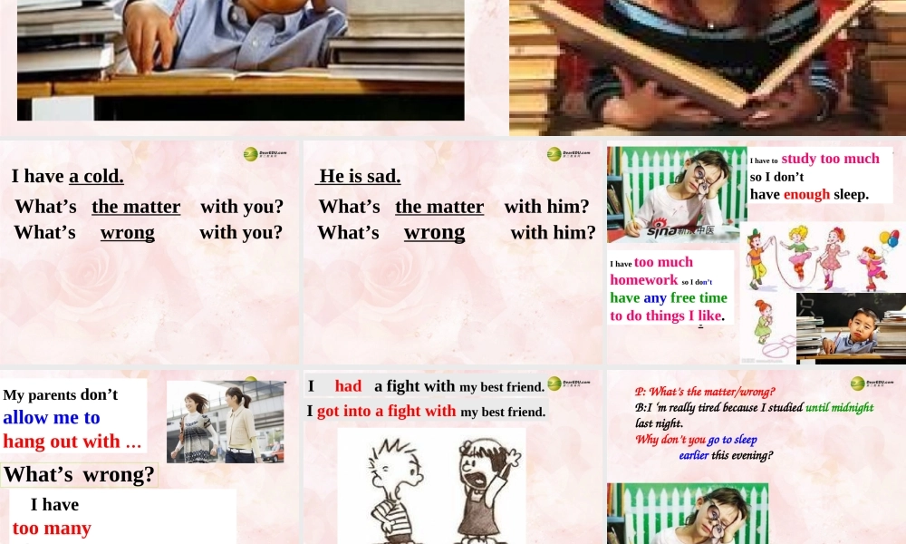 八年级英语下册《Unit4 Why don’t you talk to your parents》Section A(1a-2d)课件 .ppt